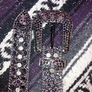 BB belt, Black Three Skulls